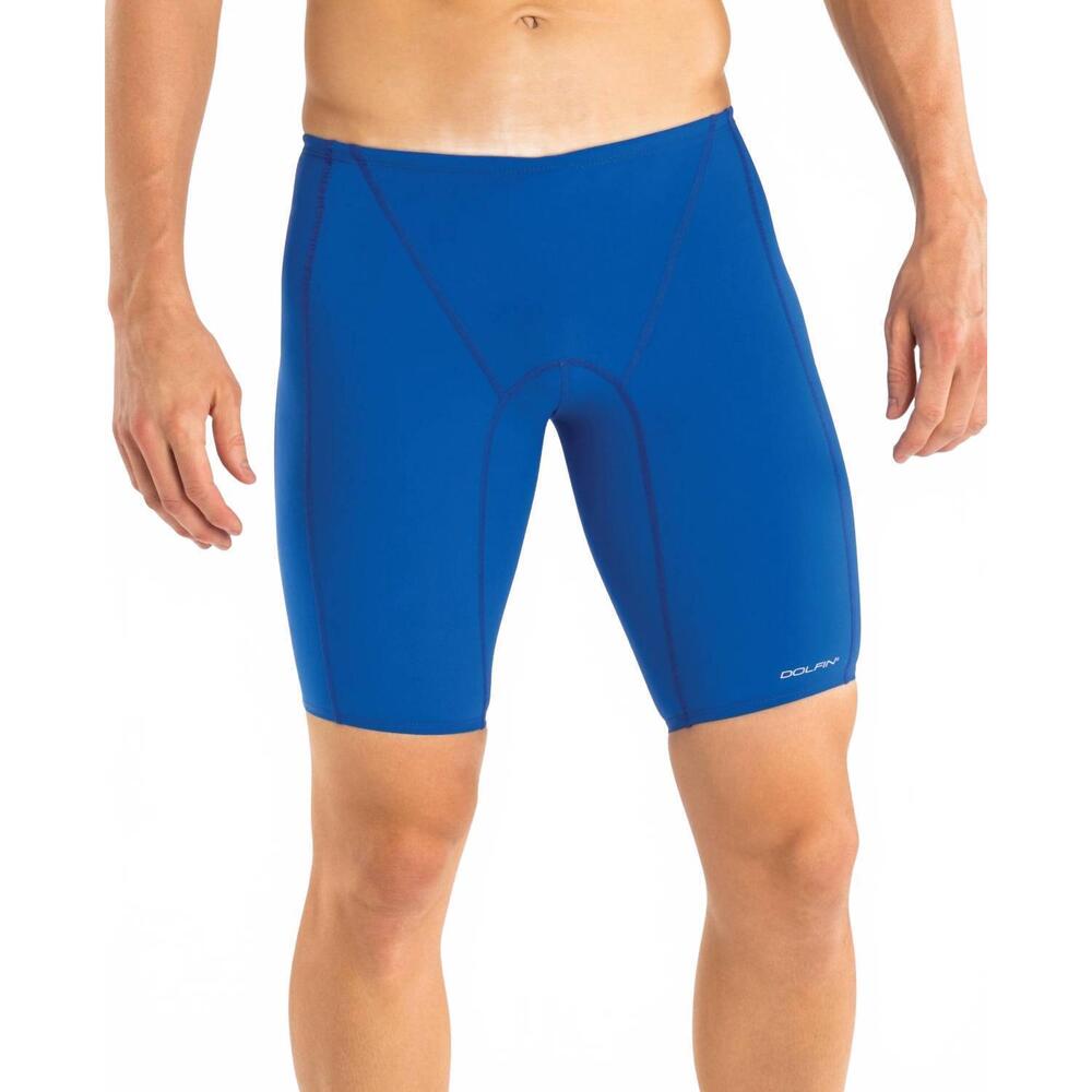 NEW DOLFIN chlorine resistant fitted jammer swim trunks in dol royal